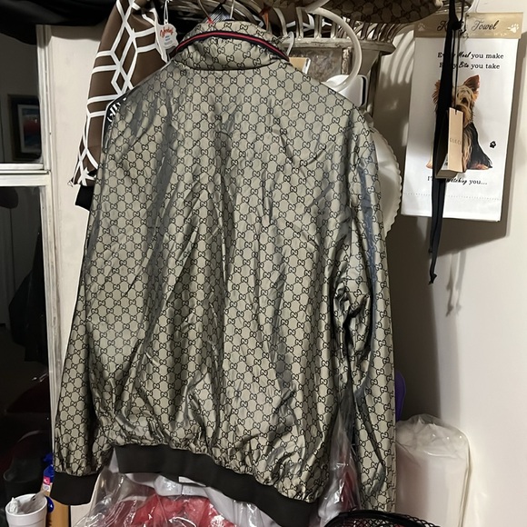 Gucci Mens Jacket Double Gucci Logo Size XL 54 - Picture 7 of 7